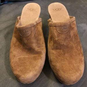 🖤UGG Clog Heels tan Size 9